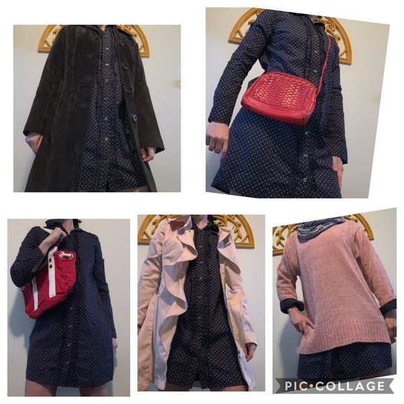 🦋Tommy Hilfiger Navy with White Polka Dots Dress - Picture 1 of 6